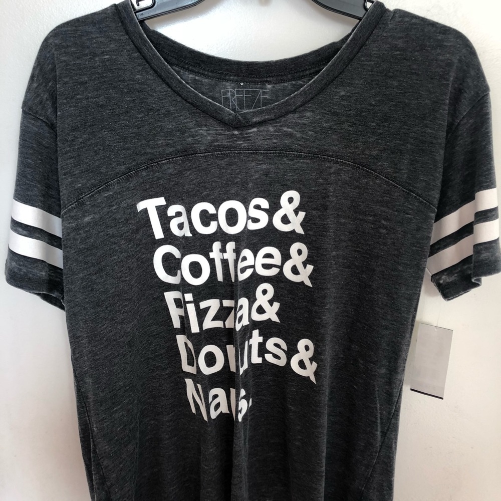 NWT Freeze coffee tacos pizza graphic  tee XL